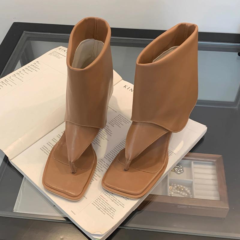 Ankle Women Sandals High Heels Clip Toe Shoes Designer Summer Dress Pumps 2025 New Chunky Cool Boots De Mujer Zapatos