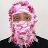 Full Face Cover Ski Mask Hat Balaclava Distressed Knitted Beanie Camouflage Men Hat Women Winter Warm Windproof Bicycle Neck Hat