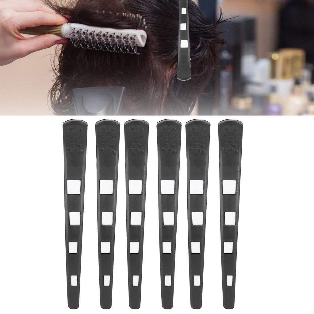 6pcs Professional Duckbill Hair Clip Portable Hair Salon DIY Sectioning Clips Styling ToolWhite
