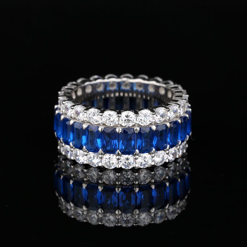 

Mujing High-End Simulated Diamond Gemstone Ring for Women - Micro-paved Zircon. Size 8 белый