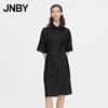 JNBY 2023 Summer Hemp Shirt Collar Dress