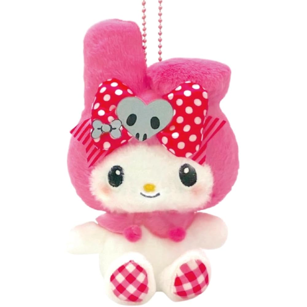 Nakajima Corporation Sanrio Characters My Melody Pink Black Party Mascot 16x10x7cm Plush Toy