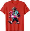 Bigfoot Rosa Flamingo Aloha Poolparty Hawaiianische Party T-Shirt