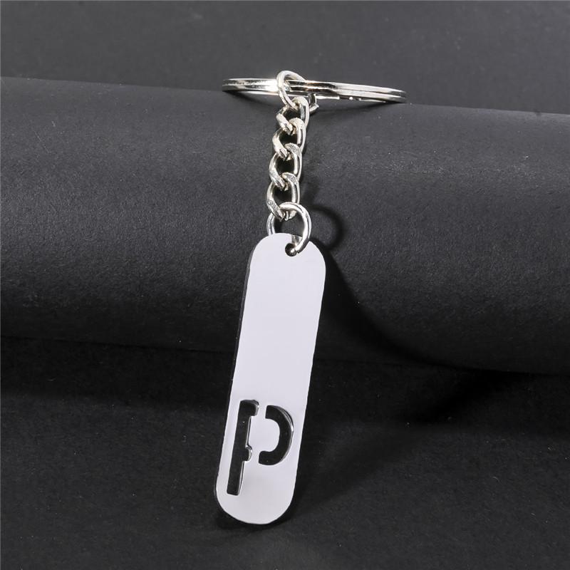 NEW DIY Stainless Steel A-Z Letters Key Chain 26 Alphabet Charm Metal Keyring Men Women Car Key Ring Unique Gift