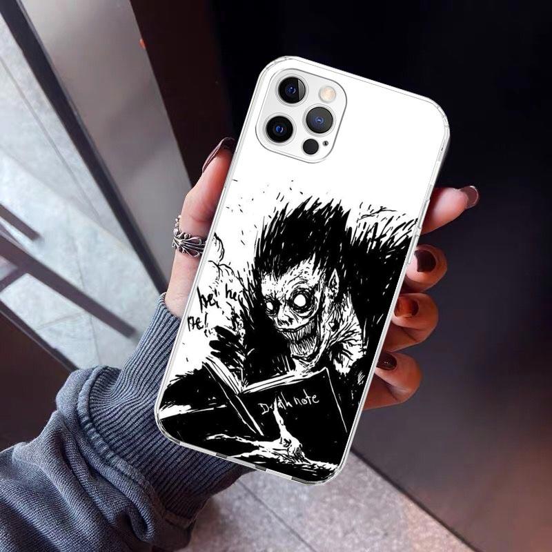 N-Note D-Death Anime Ryuk Phone Case For iPhone 17 Air 11 13 Mini 14 15 Plus 16 12 Pro Max 16E SE 7 8 Pattern Soft TPU Back Cove