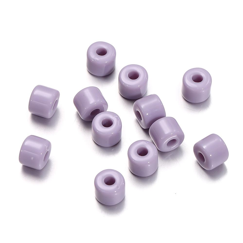 50/100pcs 5x6mm Acrylic Tube Beads Spacer Loose Bead for Necklace Bracelet Earrings Findings DIY Jewelry Making Accessories