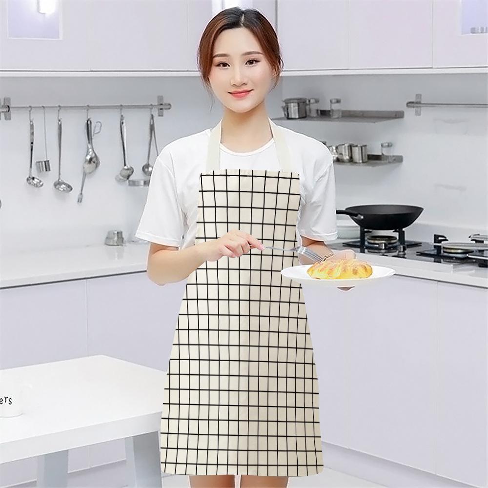 Parent-child Apron Mother and Daughter Home Kitchen Female Fashion Korean Version of the Creative Plaid Sleeveless Cute Apron