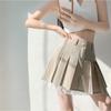Lace Hem Pleated Skirt Women's Pure Desire High Waist A-word Built in Shorts Hotsweet American Hottie Preppy Style Spring Summer