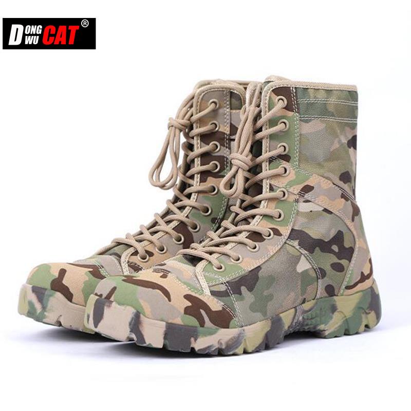 Buy Men Outdoor Hiking Desert Army Boots Military Tactical Combat Boots