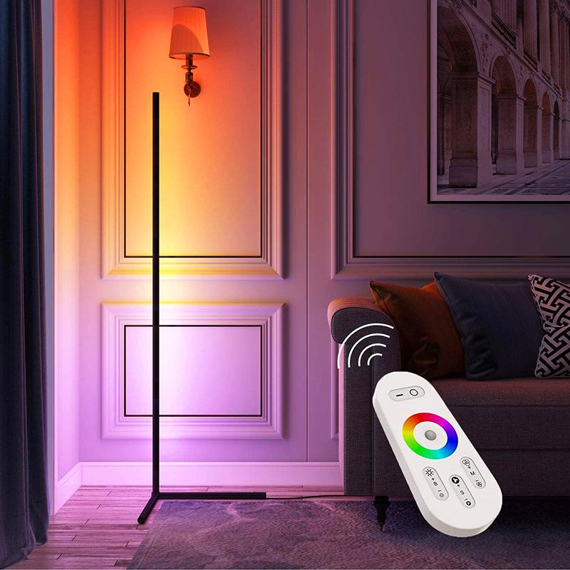 Indoor Home Decor Smart WIFI Corner Floor Standing Standard Lamp Lighting Modern Stand Floor Light LED RGB Floor