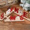 1pcChristmas Wooden Ornaments Letter Christmas Carols Snowman Desktop Creative Printed Ornaments Christmas Gifts