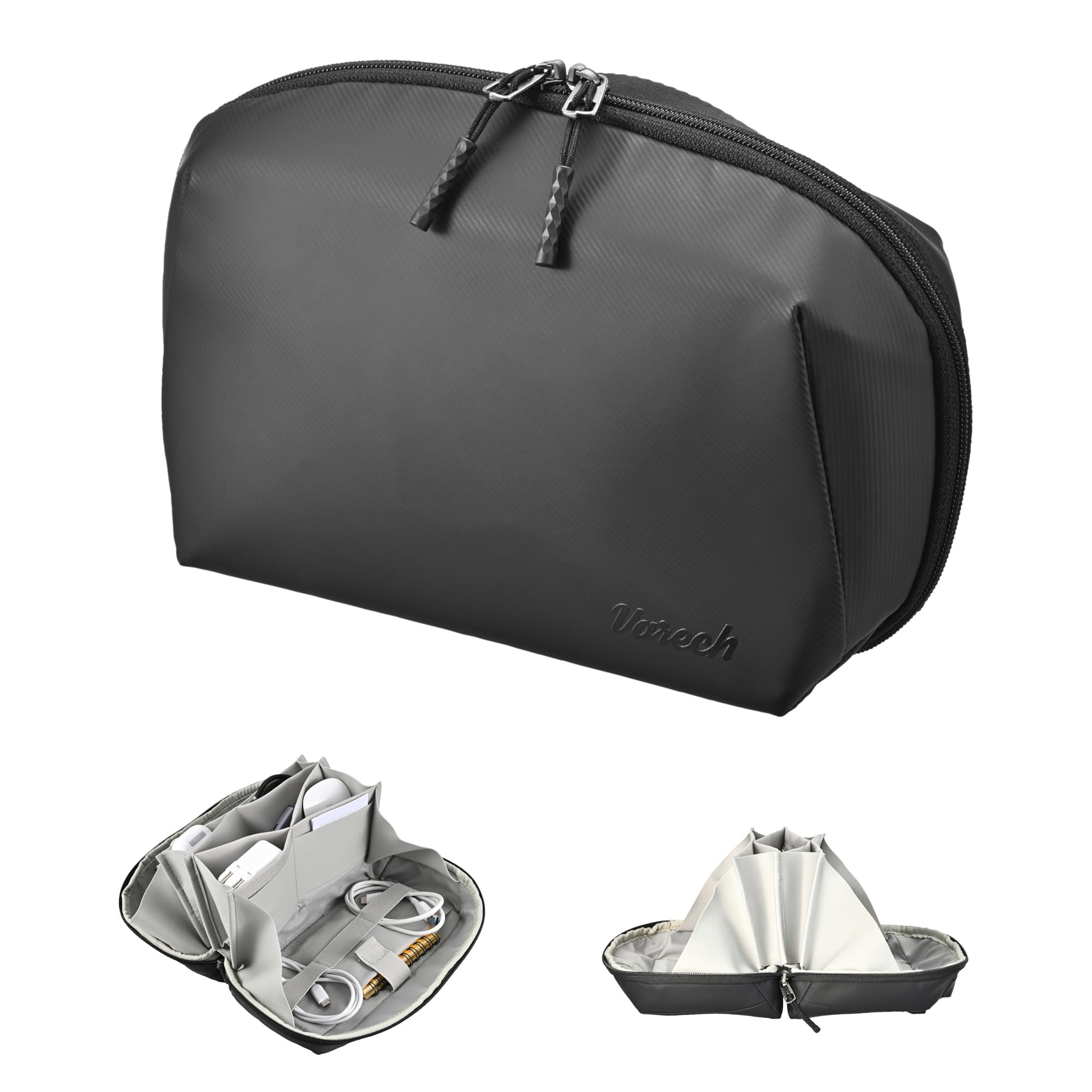 

HAKUBA Varech Gadget Pouch M180 Black Inner Case for PC with Shoulder Strap and 4977187214796 Accessories, 180-Degree Opening, Lightweight, Handle, чёрный