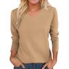 Women's Fashion Solid Colour Long Sleeve Fleece Thickened Top