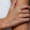 Vintage White Rhinestone Geometric Finger Bracelet for Women Personality Gold Color Hand Chain Bracelet Beach Jewelry Gifts