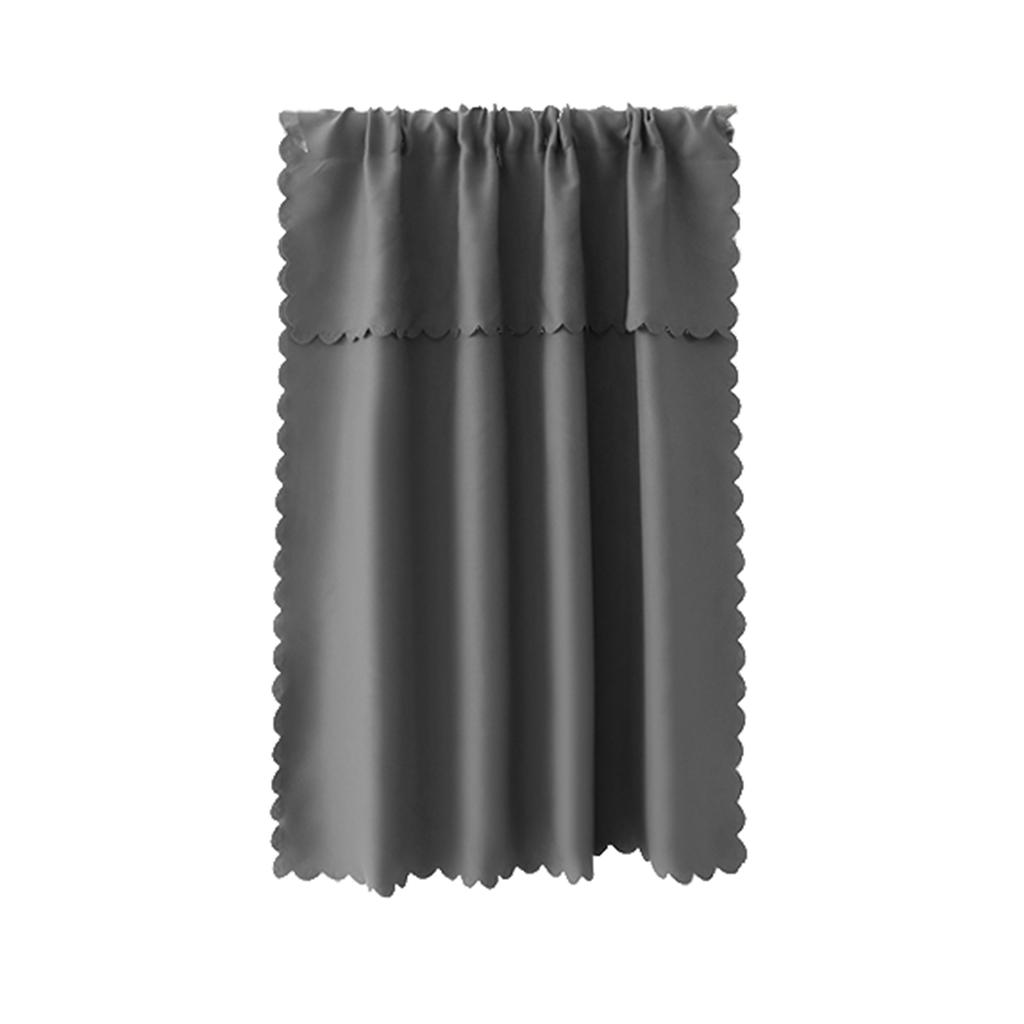 1/2 Panel Kitchen 100% Blackout Window Curtain Thermal Insulated Short Curtain Rod Pocket Tier Small Panels Privacy Curtain Tier
