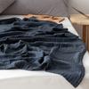 Japan Quality Cotton Gauze Towel Blankets Thin Blue Quilt for Double Queen King Bedspread On The Bed Sofa Cover Bedroom Coverlet