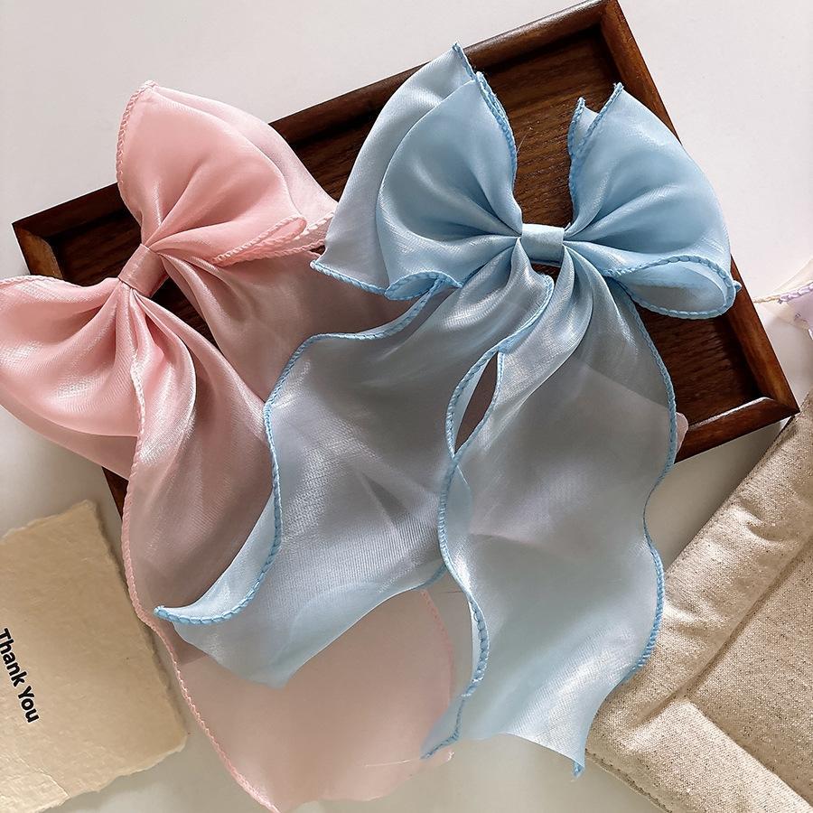 The Little Mermaid Glitter Bow Hair Clip - Elegant Women's Accessory