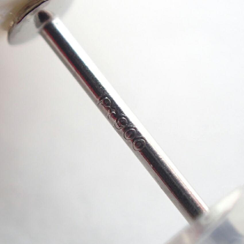 [New] Pt900 Freshwater Pearl Stud Earrings/j33-11