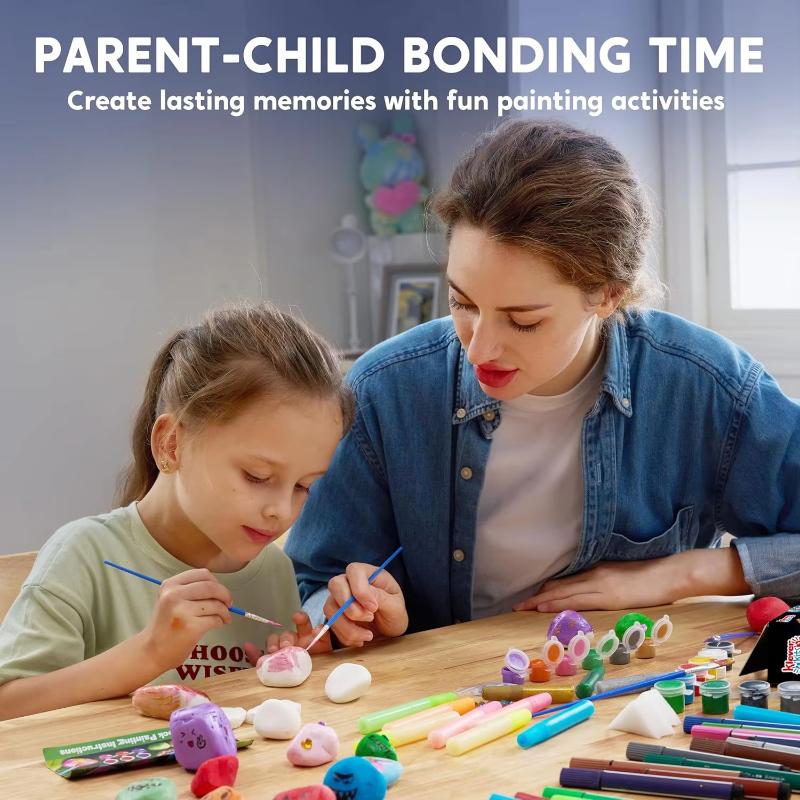 1 Set Glow In The Dark Rock Kit Arts And Crafts Rock Painting Kits For Boys Girls Best Birthday Chirstmas Party Gift