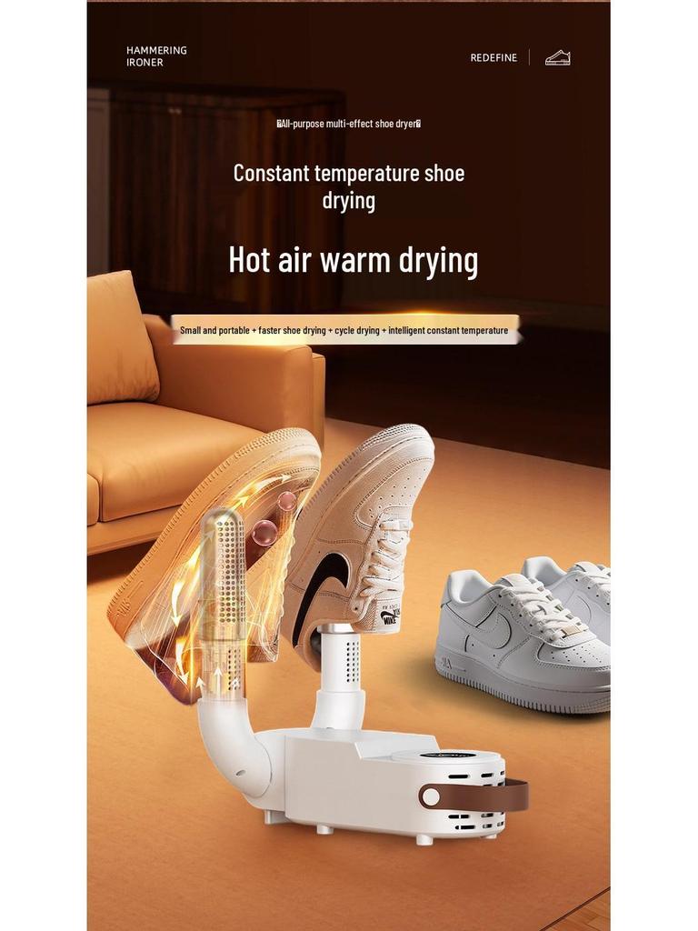 Smart Home Shoe Dryer with Timer - Dehumidifies, Deodorizes, and Sterilizes