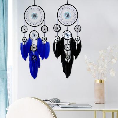 Yousheng Devil Eye Feather Dream Catcher Home Office Living Room Bedroom Wall Art Handmade Hanging Dreamcatcher Decoration Ornament Pendant