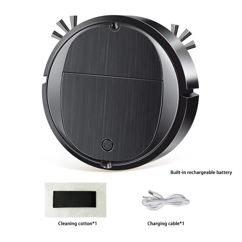 Long battery life Automatic Sweeping Robot Portable Mini Home Vacuum Cleaner USB Rechargeable Wet Dry 3-in-1 Sweeping Machine чёрный