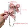 Elegant Pearl Bow Tassel Hair Clip Solid Velvet Hair Claw Children Princess Best Hairpins New Fashion Beauty Hair Accessories