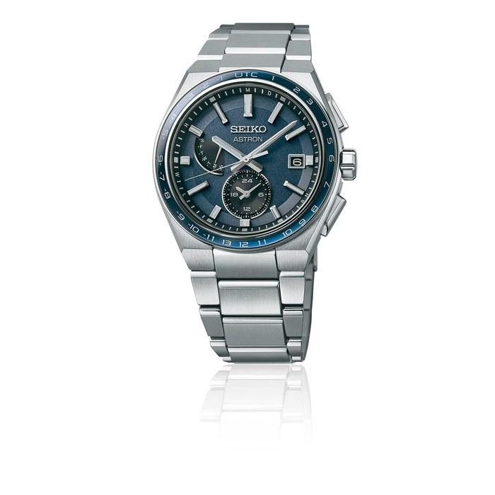 Seiko Astron SBXY037 Men's Watch, NEXTER Solar Radio, Made In Japan, Black/Silver-Blue Dial