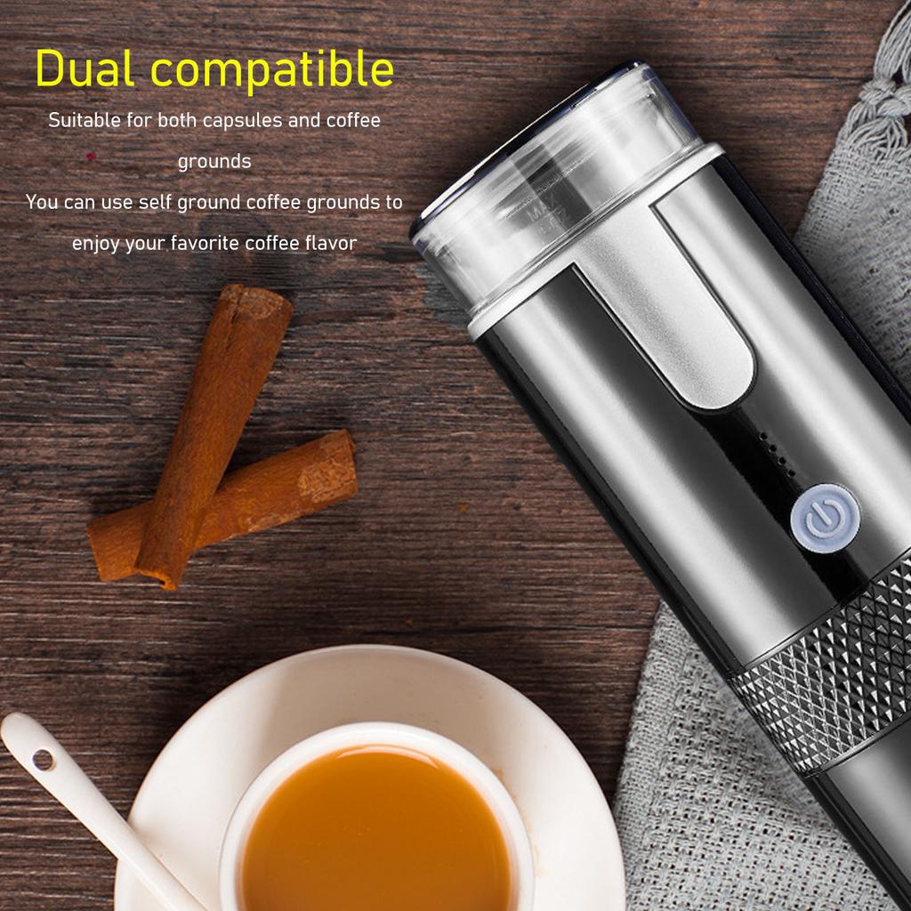 Portable Handheld Coffee Maker Wireless Charging C-Type Rechargeable Automatic Mini Coffee Maker 1200mAh Travel Camping