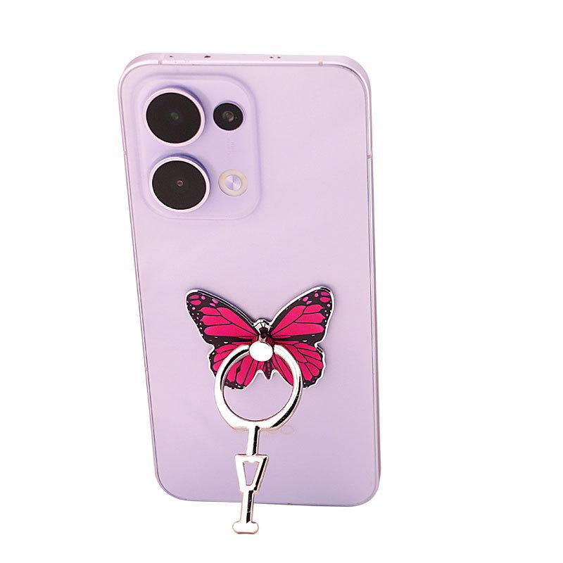 

Butterfly Ring Holder: Full Metal Vertical Phone Stand, Cartoon Design for Women. розы красного