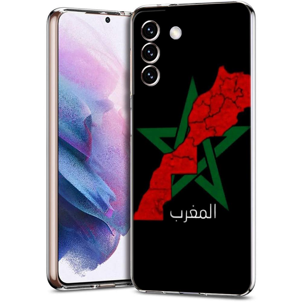 

Transparent Phone Case for Samsung Galaxy S25,S24,S23,S22,S20,S21,FE,Ultra,S10,S10E,S9,Plus,5G Soft TPU Cover Morocco Flag Capas S22 Ultra 5G