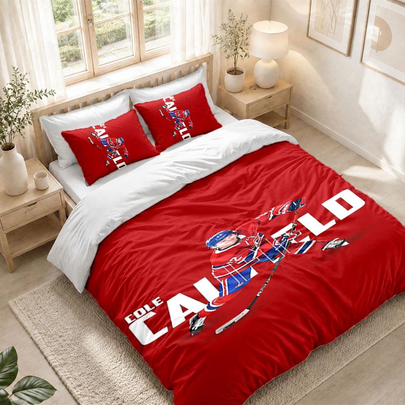 Bedding Set 1 Duvet Cover 2 Pillowcases Montreal Canadiens Print Bedroom Home Decoration