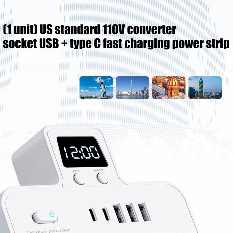 Multiple Outlet Extenders Two USB C Ports Advanced Charging System Power Guards Easy to Carry for International Journey