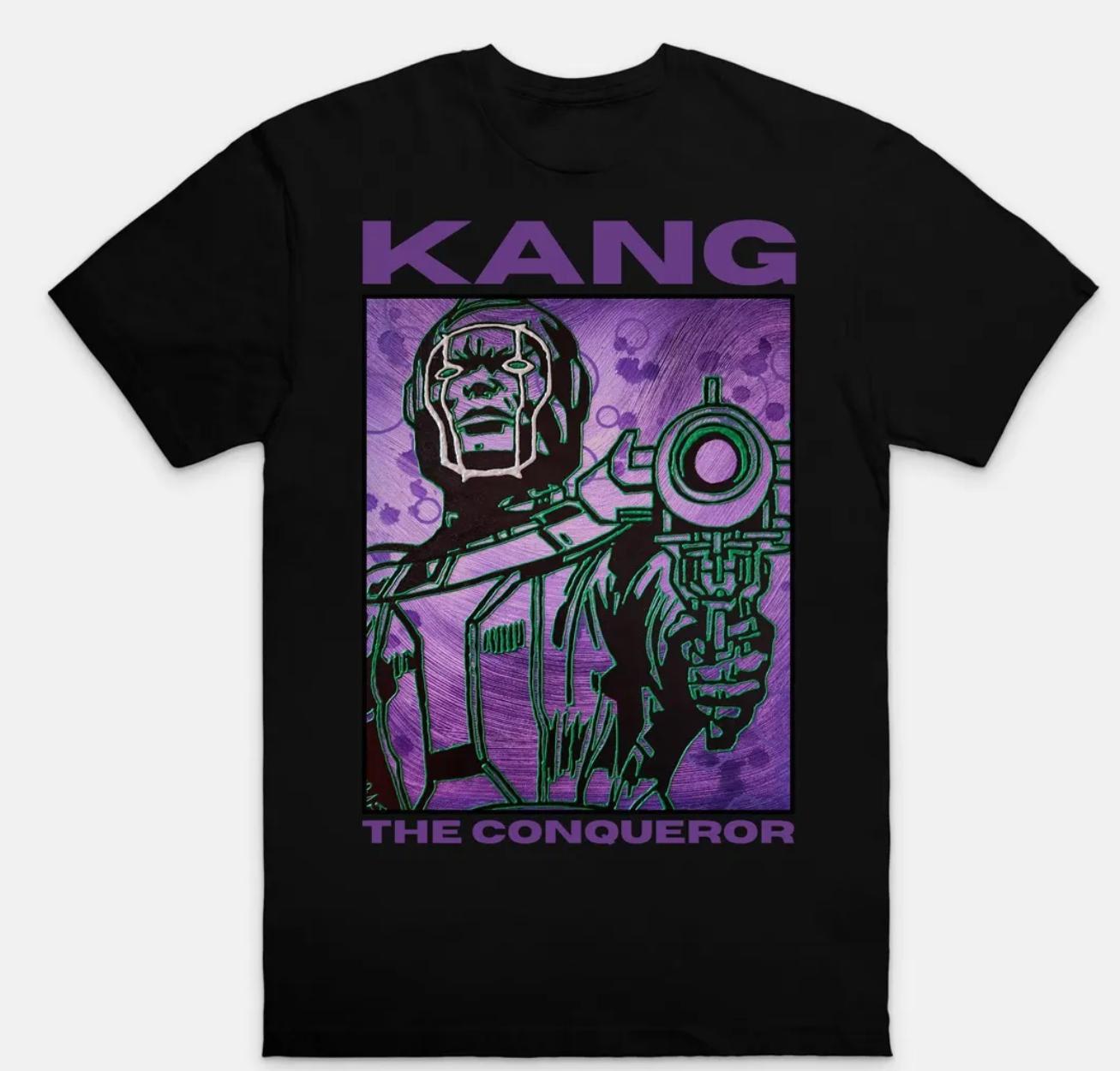 Vintage Comic Graphic TShirt Men Purple Armor Villain Printed Tees 90s Aesthetic Streetwear Oversized Cotton Harajuku Clothing S