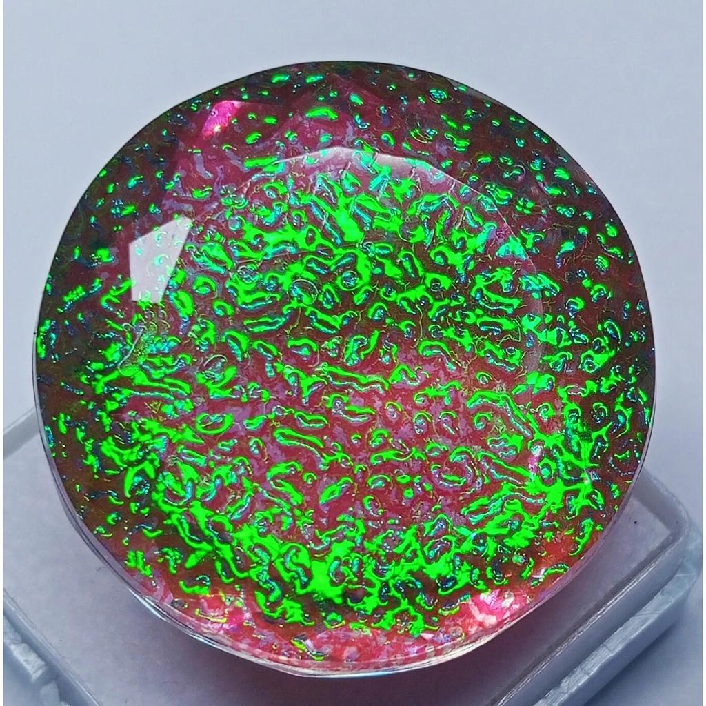 Natural Doublet Monarch Fire Opal 75+ Ct Round Cut Certified Stunning Gemstone