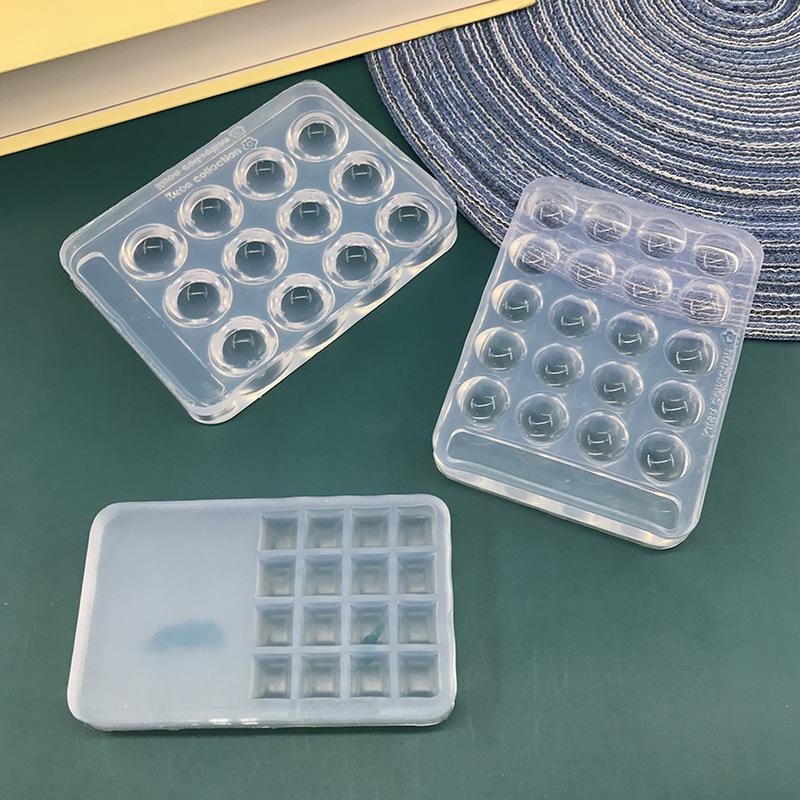 High Transparent Nail Art Nail Color Palette Or Gel Polish Pallet Mixing Drawing Paint Plate Pad Manicuring Display Showing