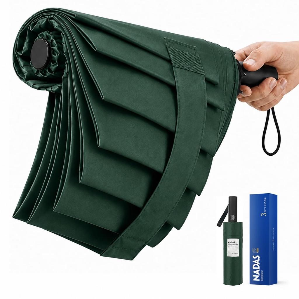 New Release Shape 12 Automatic Opening and Large Suitable for Sunny and Rainy Foldable Parasol 2026 - MemoryFolding Umbrella, 3-Second Storage,