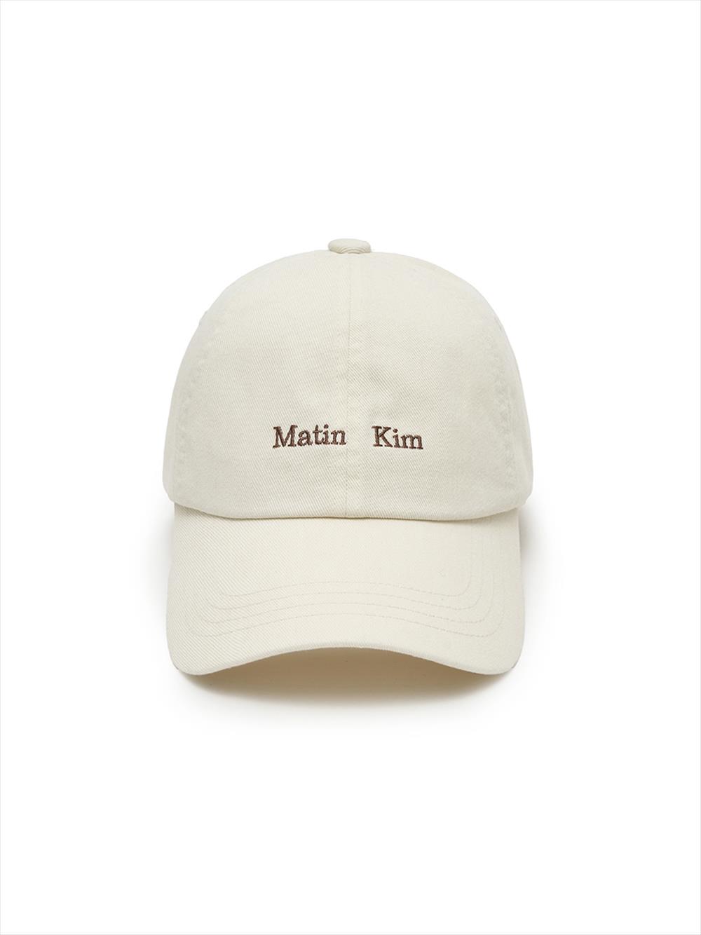 [Matinkim] Mini Classic Logo Ball Cap in Cream FREE
