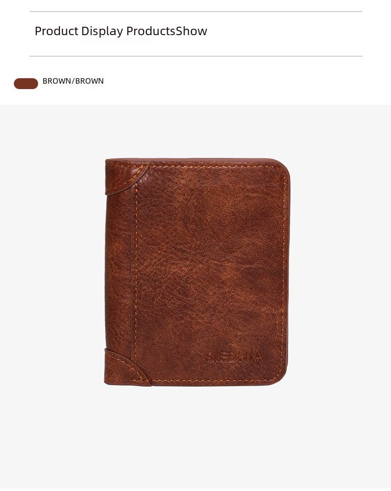 Men's Retro Business Multi-Card PU Slim Wallet