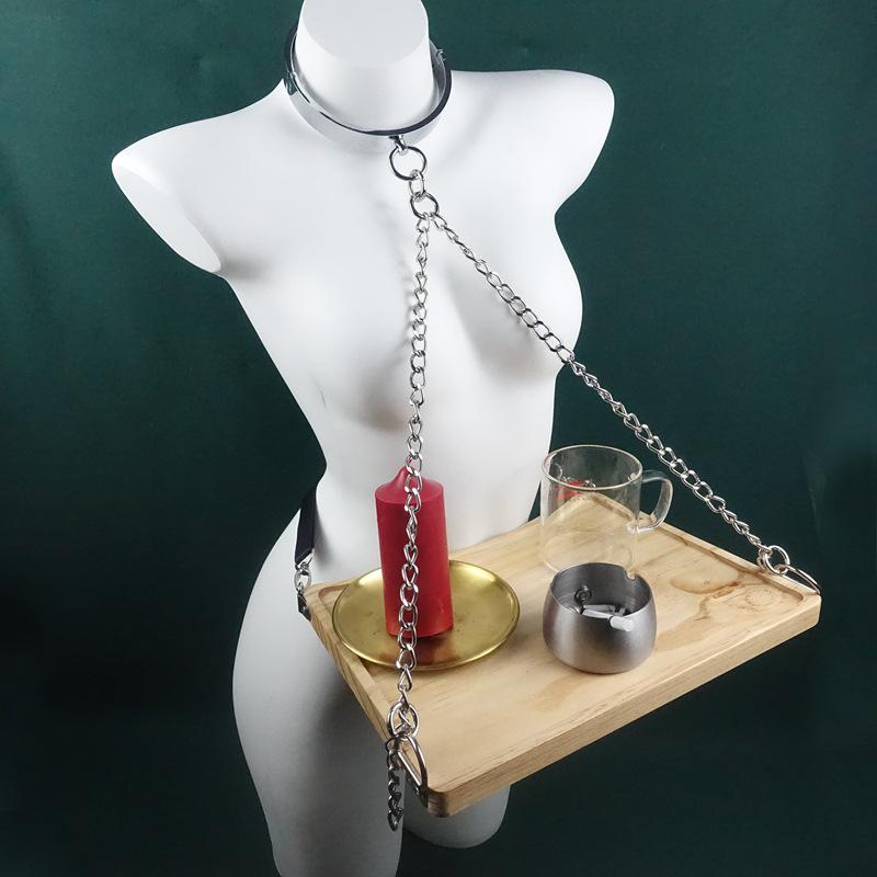 Colar com Pinças Eroticas Ponderadas para Treinamento de Escravo Masculino