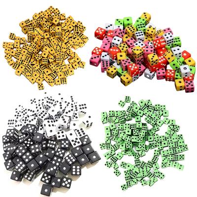 100-200PCS Assorted Color 8mm Size Dice Mini Standard Six Sided Gambling Dice Bar KTV Festival Carnival Gathering Game Props ZYF