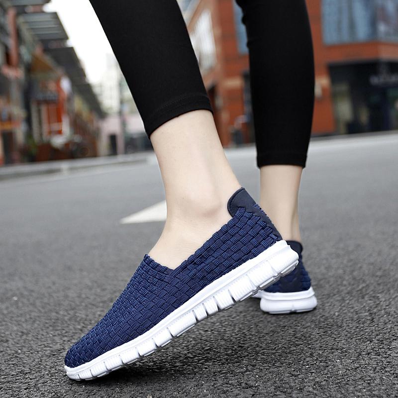 Summer Women Lightweight Slip On Sneakers Casual Plus Size Flats Moccasins Soft Beach Walking Sports Shoes