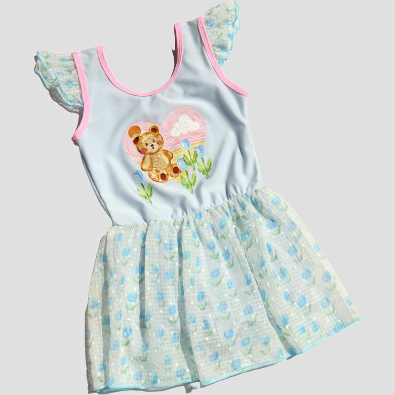 Girls' 2025 Princess One-Piece Swimsuit for Toddlers & Babies