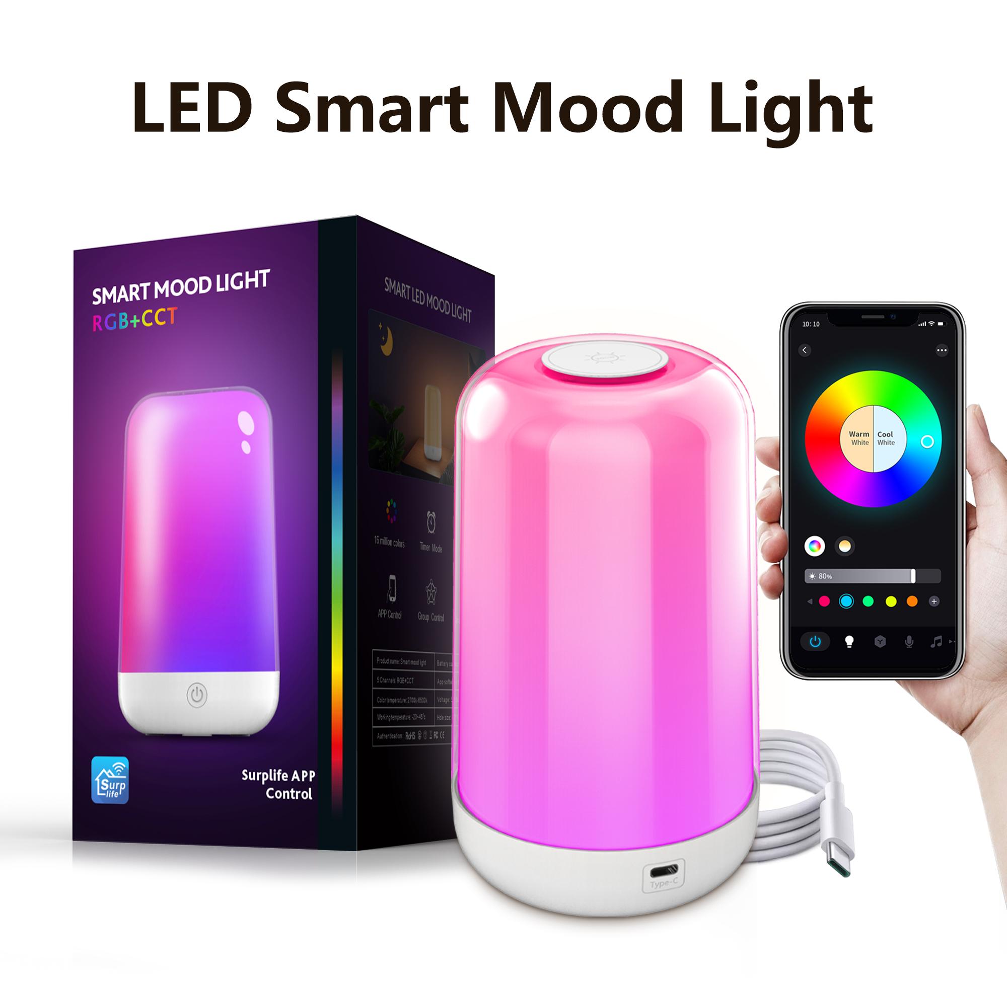 

Smart Touch Bedside Lamp Bluetooth-compatible Dimmable Color Night Light Outdoor Music Table Lamp A