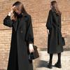 Women Winter Coat Formal Business Style Turn-down Collar Double Buttons Calf Length Overcoat OL Commuting Jacket Solid Color Thick Outerwear