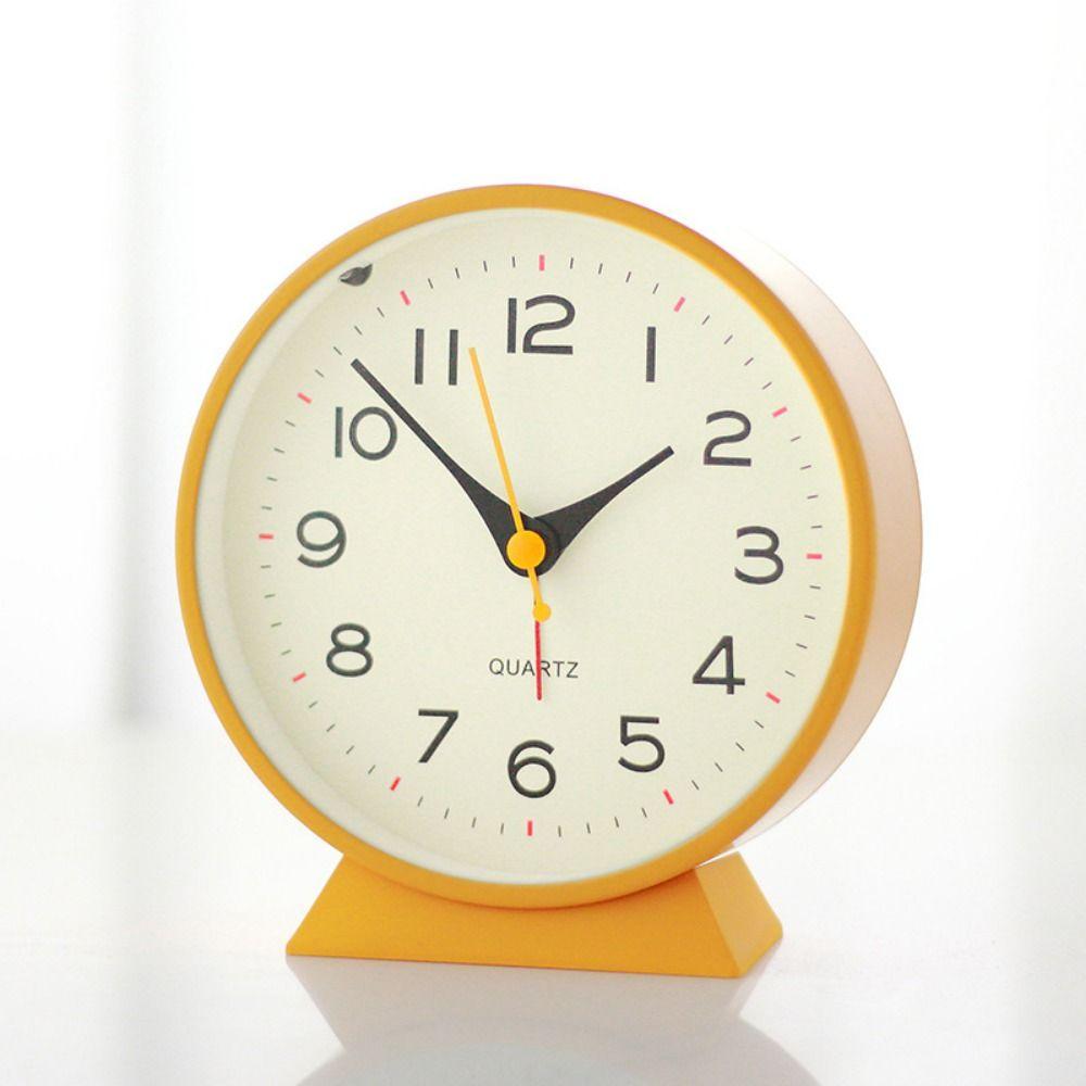 Simple Children's Alarm Clock Night Light Battery Operated Time Planning Clock Cartoon Study Tabletop Alarm Timer