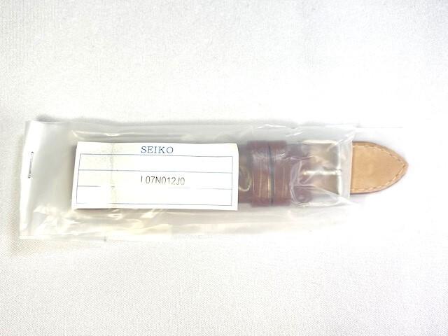 L07N012J0 SEIKO 22mm Leather Calfskin for and via Strap, Embossed, Brown, SRP713J1/ 4R36-04H0 others. (Ships Nekoposu)