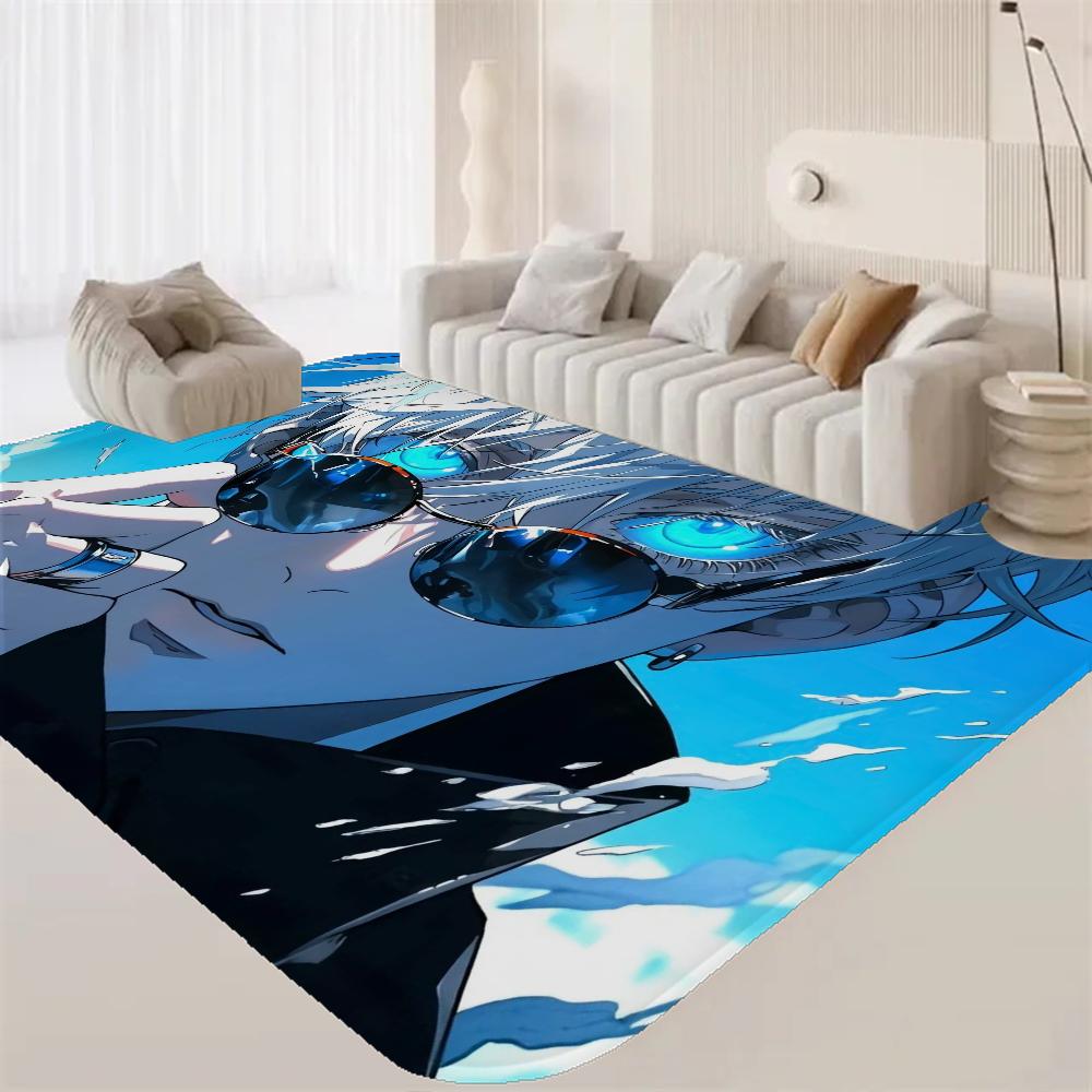 Jujutsu Kaisen Hot Anime Gojo Satoru Raummatten Günstiger Rutschfest Modernes Wohnzimmer Balkon Bedruckter Willkommensteppich