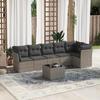 VidaXL Garden Lounge Set with Cushions 7 Pcs Grey Braided Resin 3217670
