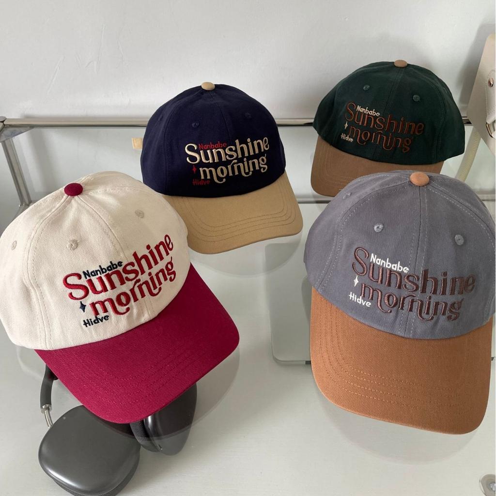Peaked Cotton Sports Casual Men Hat Sun Women Patchwork Cap Baseball Lettering Alphabet Stitching Embroidered Fashionable Trendy Hats Baseball Caps